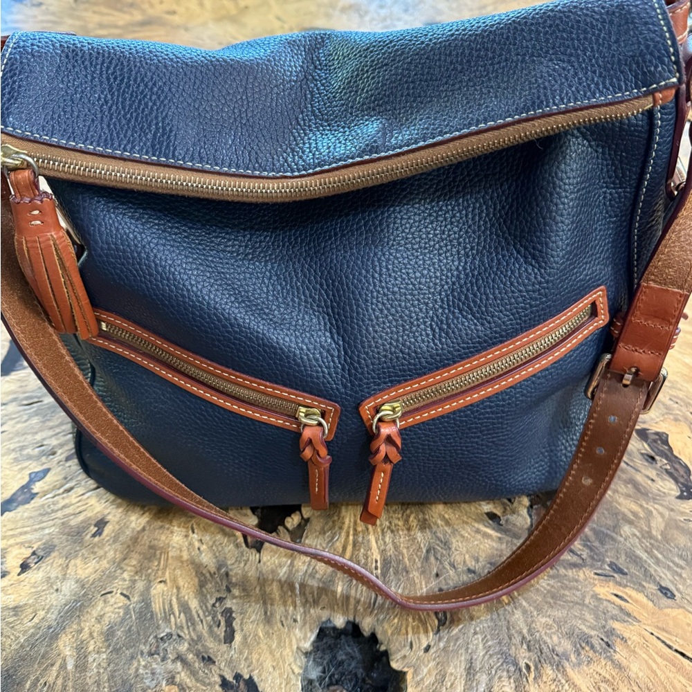 Dooney & Bourke Navy pebble leather